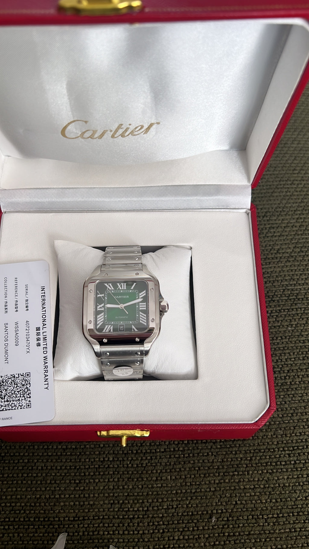 Cartier Santos Green
