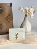 YSL Card Holder White