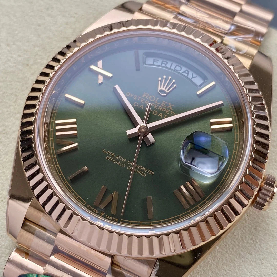 Rolex Day-Date 40 Everose Green Dial