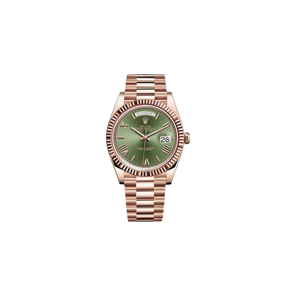 Rolex Day-Date 40 Everose Green Dial