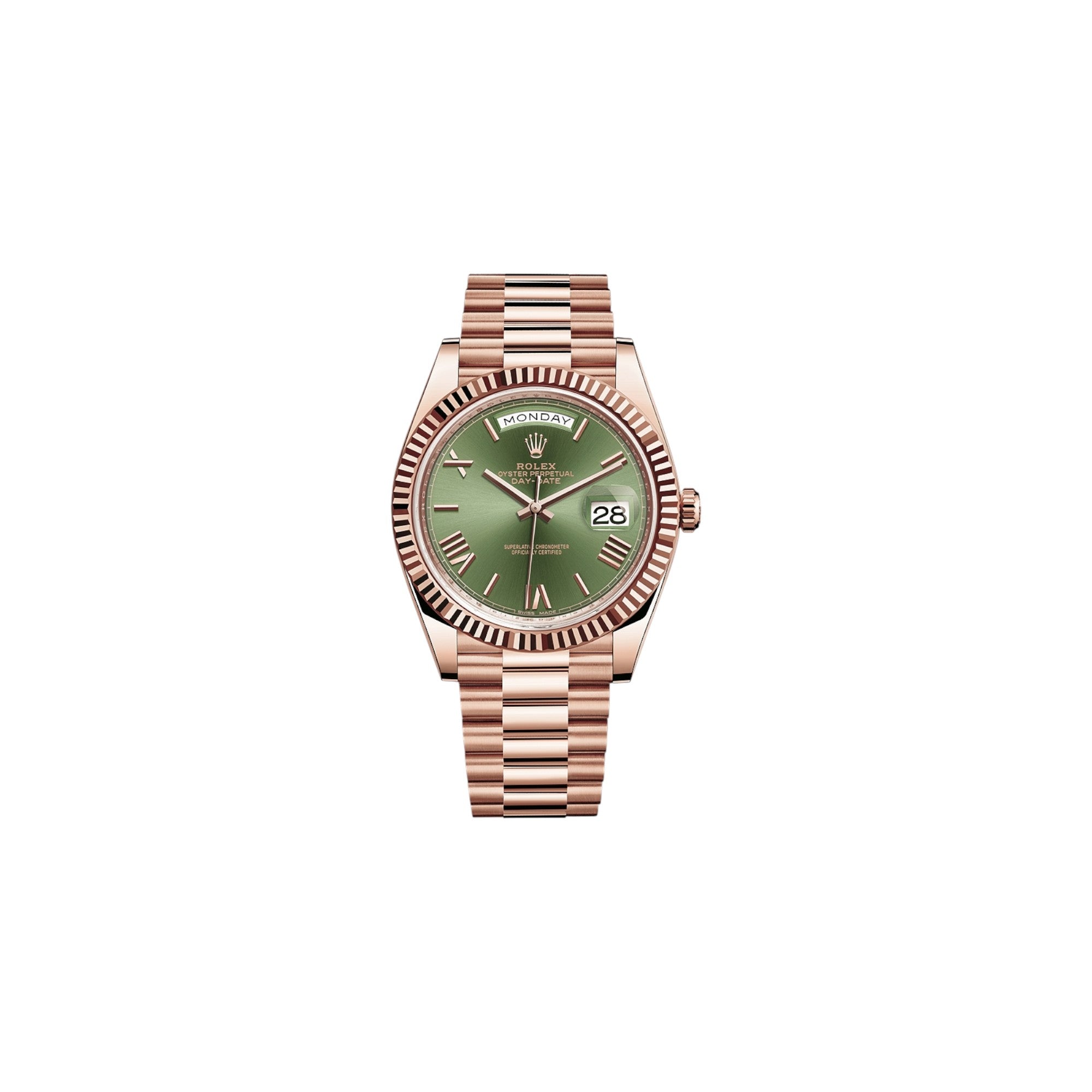 Rolex Day-Date 40 Everose Green Dial